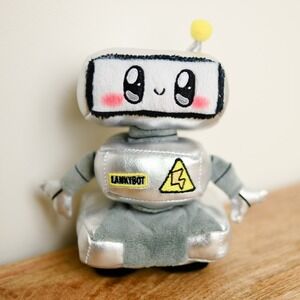 LankyBox Merch LankyBot Robot Plush 5" Tall Square Kawei Doll Silver Stuffed Toy